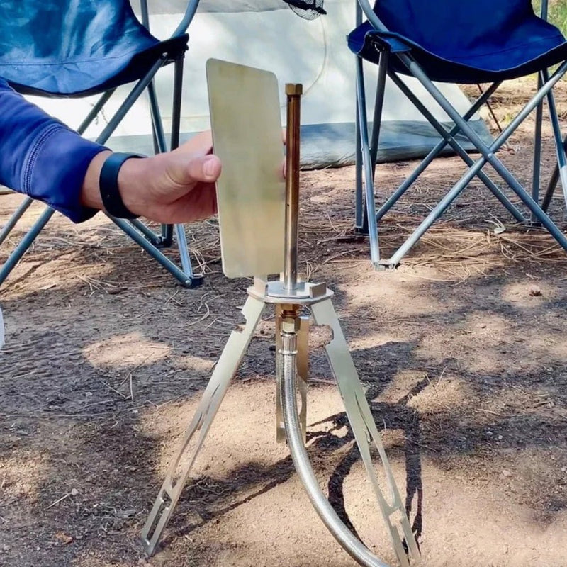 Tripod Torch Compact Portable Propane Campfire Kit - Rugged Terrain