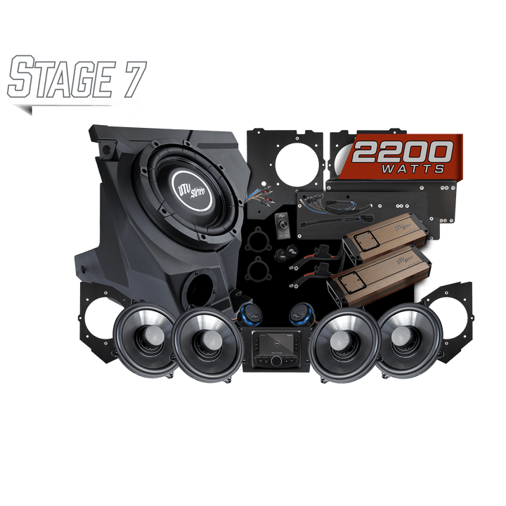 UTV Stereo KAWASAKI® TERYX H2 Elite Stage 7 Stereo Kit | UTVS - H2 - S7 - Rugged Terrain