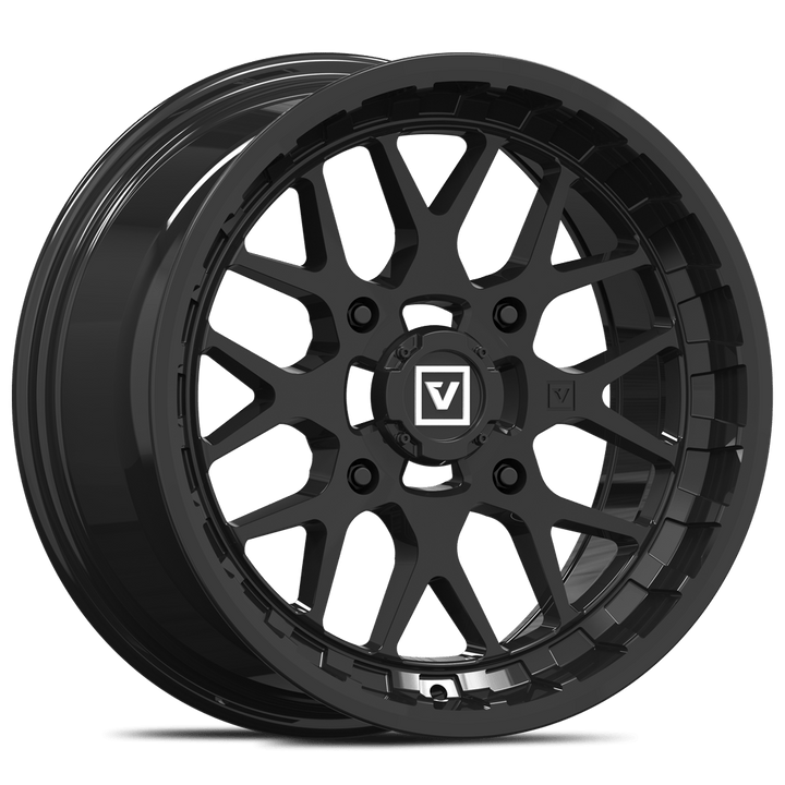V03 14X7 +25MM 4X137 GLOSS BLACK - Rugged Terrain