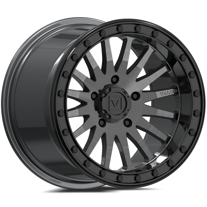 V06 BEADLOCK 15X10 +25 5X114.3 BRUSHED GUNMETAL - Rugged Terrain
