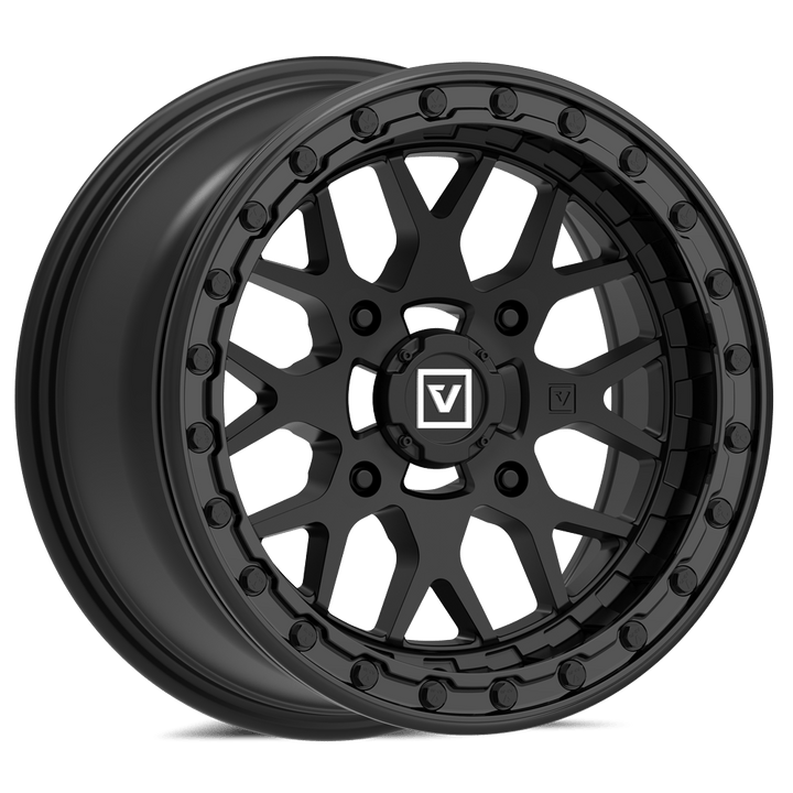 V07 BEADLOCK 15X7 +25MM 4X156 SATIN BLACK - Rugged Terrain