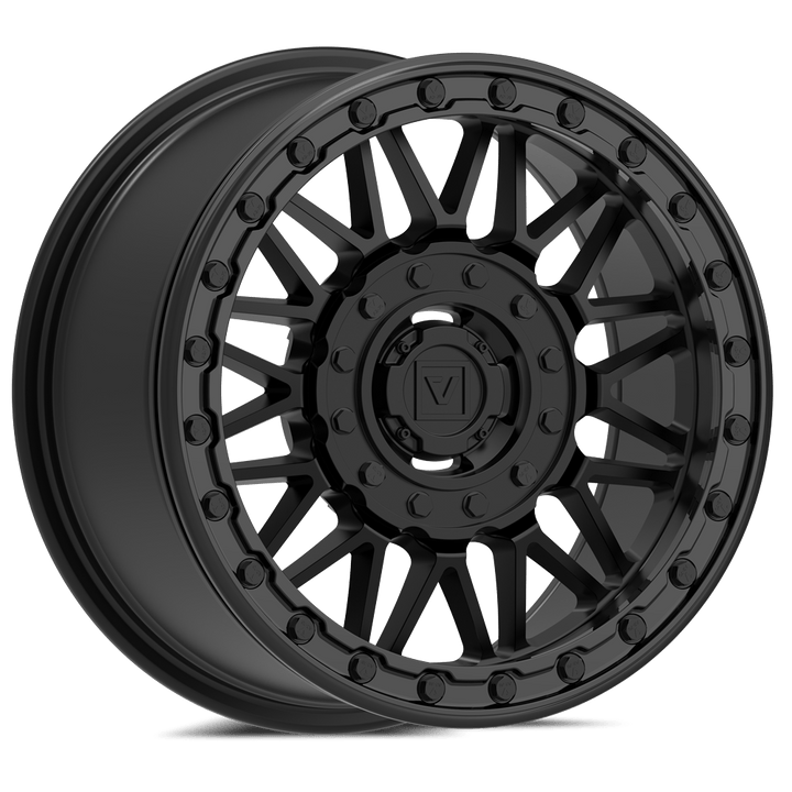 V08 BEADLOCK 15X7 +30MM 4X137/4X156 SATIN BLACK - Rugged Terrain