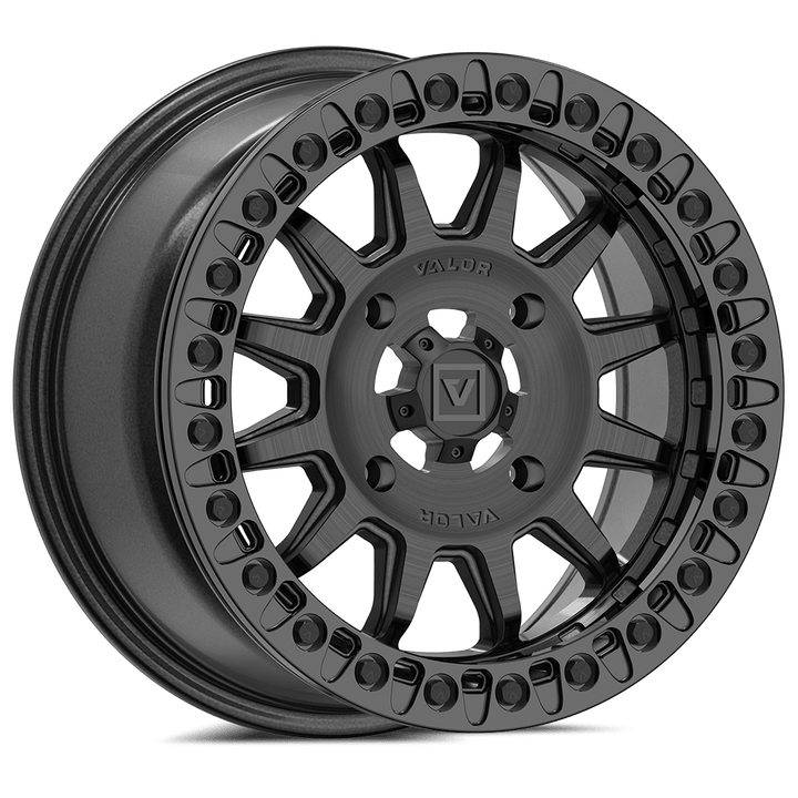 V09 BEADLOCK 15X7 +40 4X137 BRUSHED CHARCOAL - Rugged Terrain
