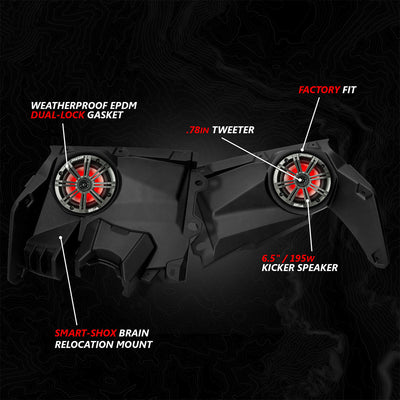 2017 - 2026 Can - Am® Maverick X3 Front - Dash 6.5" Speaker - Panels - Rugged Terrain