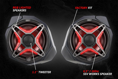 2018 - 2022 Polaris Ranger XP1000 6.5" Front Speaker - Pods - Rugged Terrain