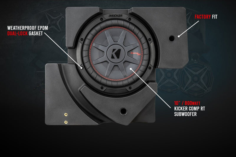 2017 - 2023 CanAm Maverick X3 Underseat Driverside 10in Subwoofer - Rugged Terrain