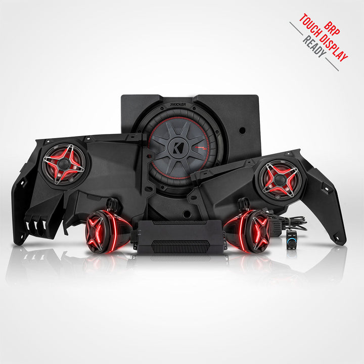 SSV Works Phase-4 V-Spec 5-Speaker System for Can-Am Maverick X3 with BRP Touchscreen