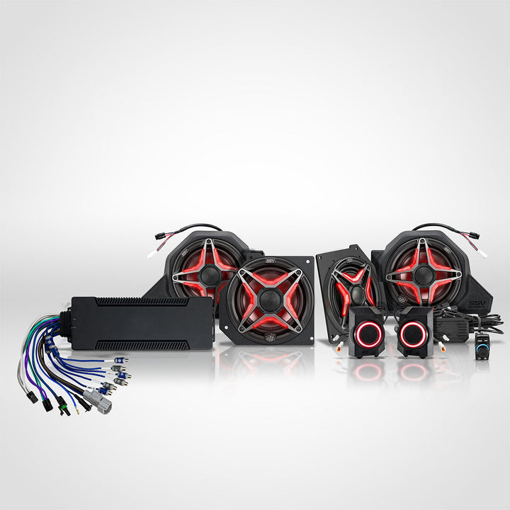 2024-2026 Polaris Xpedition ADV & XP, 1800w 7-Speaker Phase-5 V-Spec Plug-&-Play Audio Kit For Ride Command