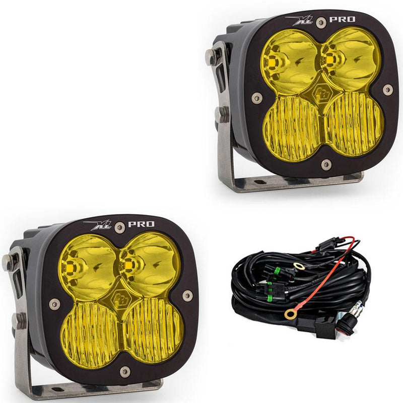 XL Pro LED Auxiliary Light Pod Pair Driving Combo Amber