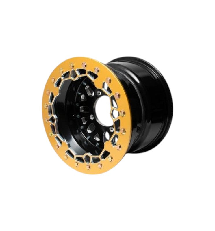 Alba Racing Yellow Baja Crusher Beadlock Wheels | Can-Am 4x136