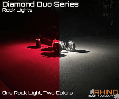 Rhino Lights Red Diamond Duo Rock Lights