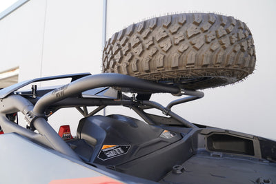 Factory UTV Mid - Height Dual Clamp Spare Tire Mount For Can - Am Maverick R - Rugged Terrain