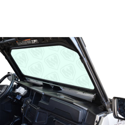 interior view installed windshield