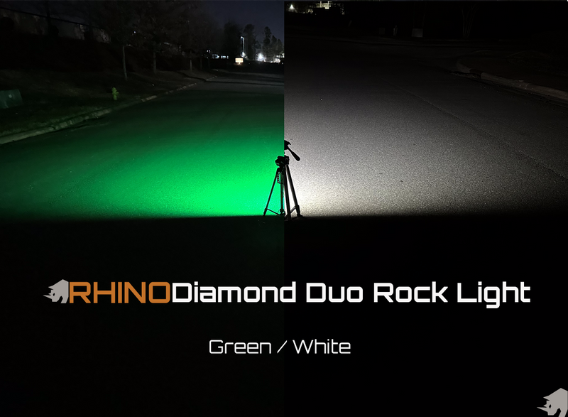 Rhino Lights Green Diamond Duo Rock Lights
