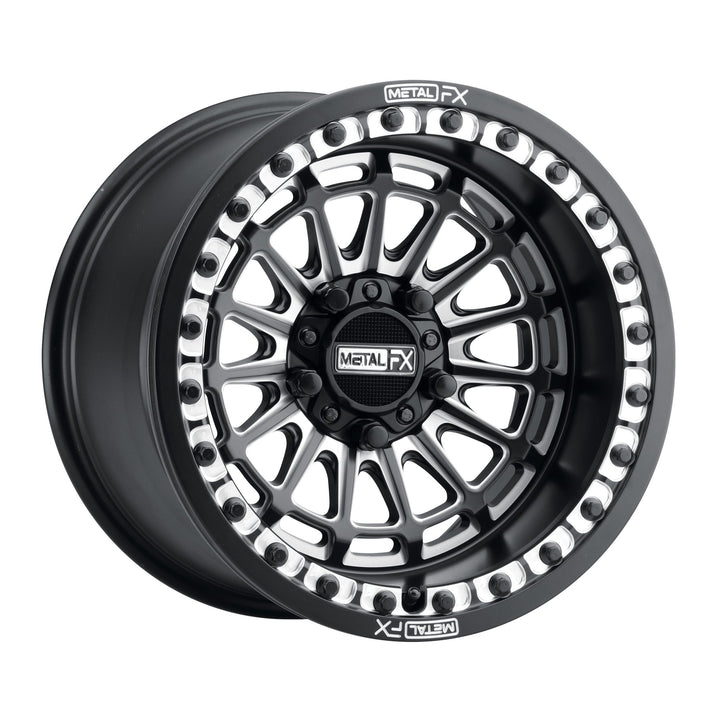 Metal FX Delta R Beadlock for Satin Black Contrast Cut - Rugged Terrain