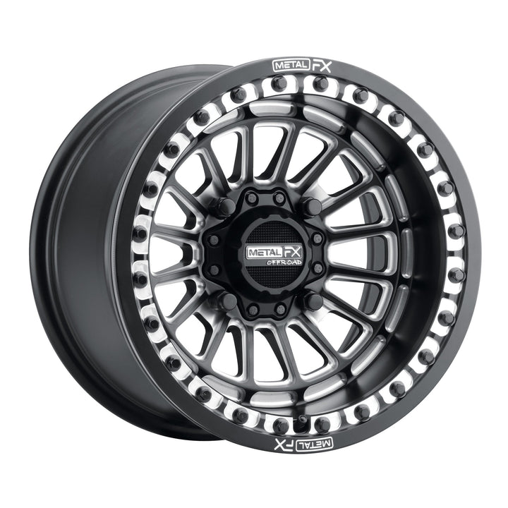 Metal FX Delta Beadlock for Satin Black Contrast Cut - Rugged Terrain