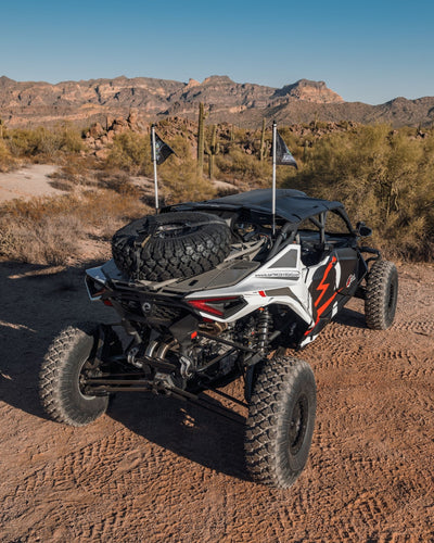 Elektric Offroad Volt Tire Rack for Volt Baja Box for 2024+ Can - am Maverick R - Rugged Terrain