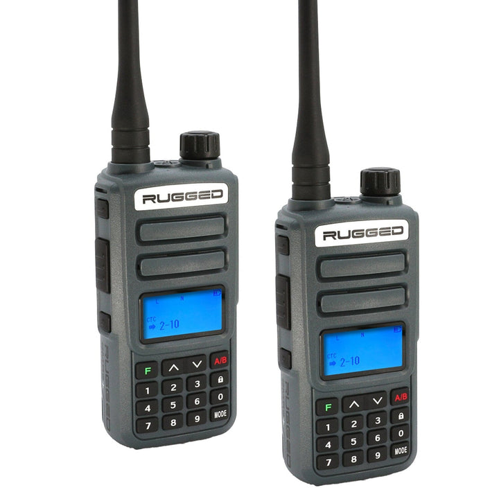 Rugged Radios 2 PACK - Rugged GMR2 PLUS GMRS and FRS Two Way Handheld Radios - Rugged Terrain