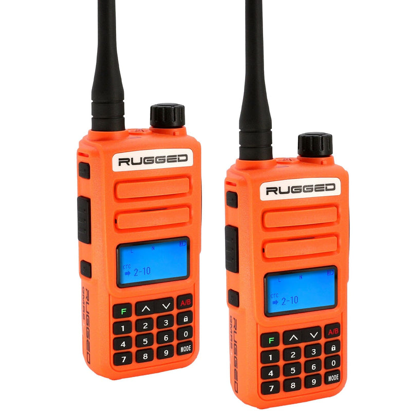 Rugged Radios 2 PACK - Rugged GMR2 PLUS GMRS and FRS Two Way Handheld Radios