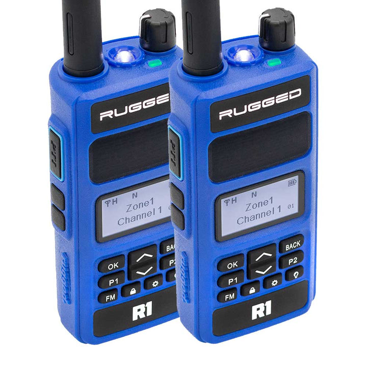 Rugged Radios 2 PACK - R1 Business Band Digital Analog Handheld Radio - By Rugged Radios - Rugged Terrain