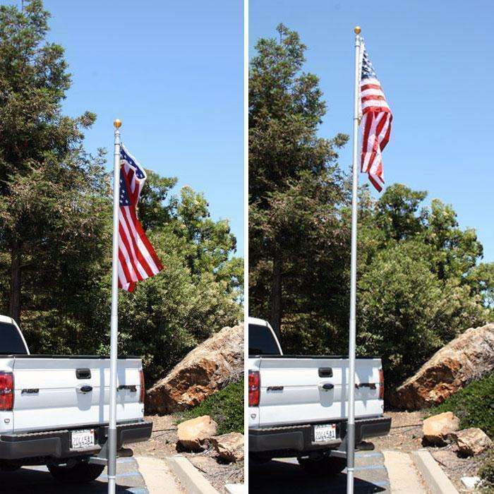 Rugged Radios 20 Ft Telescoping Flag Pole for Base Camp and Base Station Antenna - Rugged Terrain