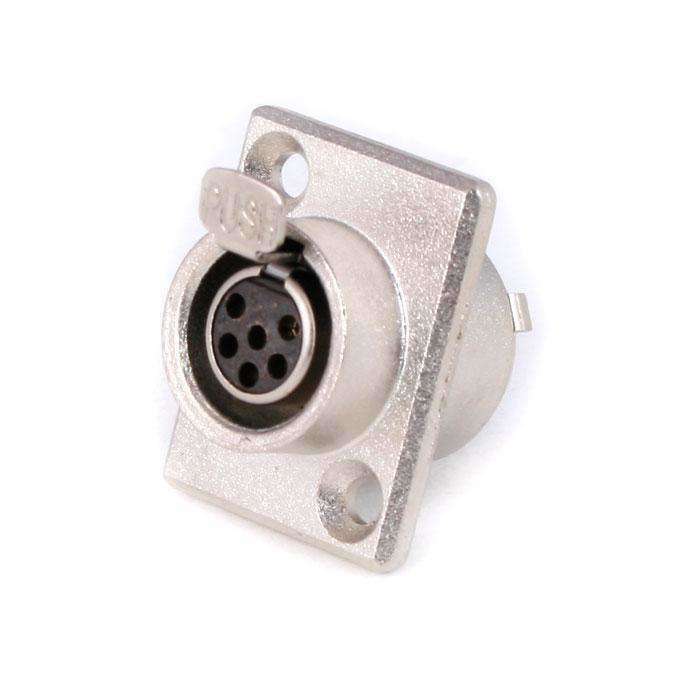 Rugged Radios 6 - Pin Panel Mount Mini XLR Connector TY6F - Rugged Terrain