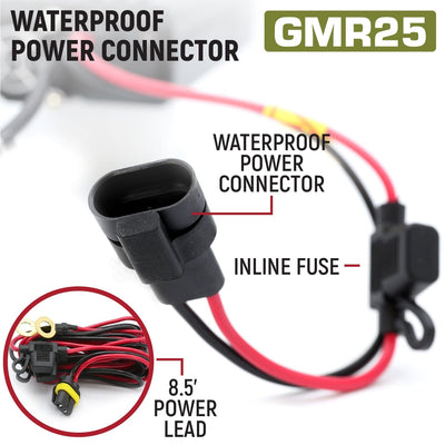 Adventure Radio Kit - GMR25 Waterproof GMRS Mobile Radio Kit and External Speaker