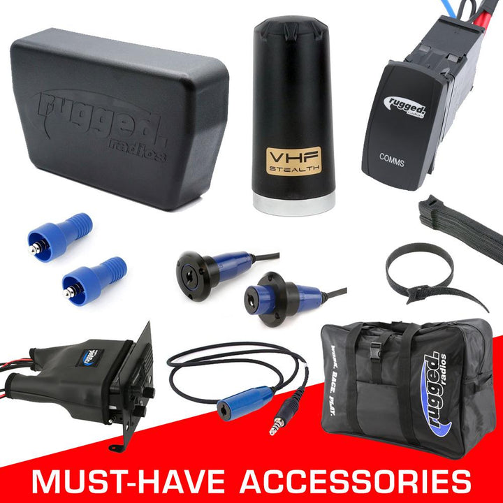 Rugged Radios Alpha Accessory Pack For Rugged UTV SXS Intercom Radio Communication Systems - Rugged Terrain