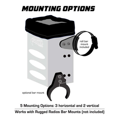 Aluminum Handheld Radio Box with Universal Mounting