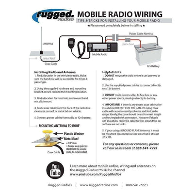 Base Camp - GMR45 POWERHOUSE Mobile Radio with Fiberglass Antenna Kit