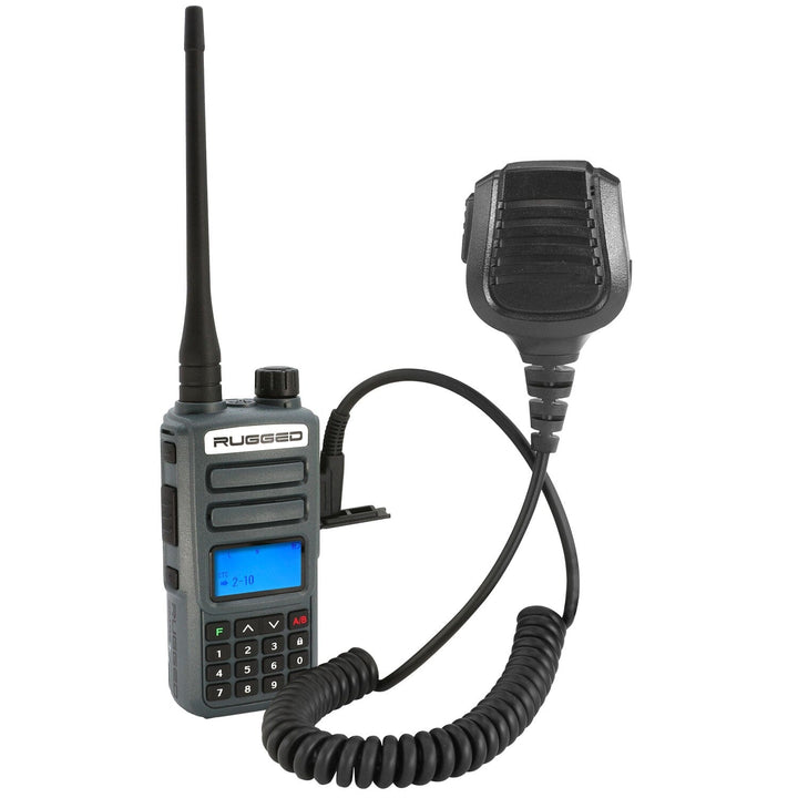 Rugged Radios BUNDLE - Rugged GMR2 PLUS GMRS and FRS Two Way Handheld Radio with Hand Mic - Rugged Terrain