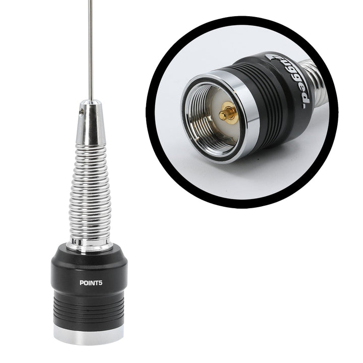 Rugged Radios GMRS and UHF No Ground Plane NGP Tuned Whip Antenna - Rugged Terrain