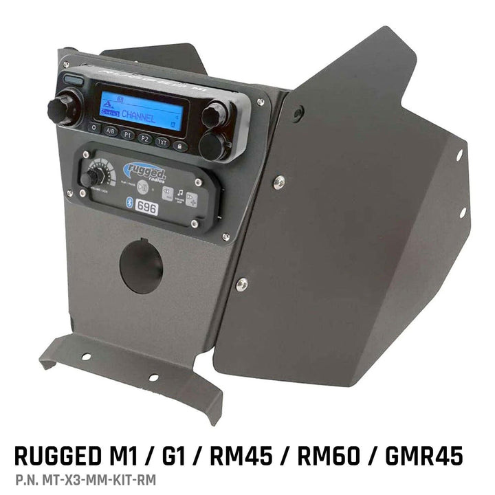 Rugged Radios Can - Am X3 Mounting Kit with Multi Mount and Side Panels - Rugged Terrain