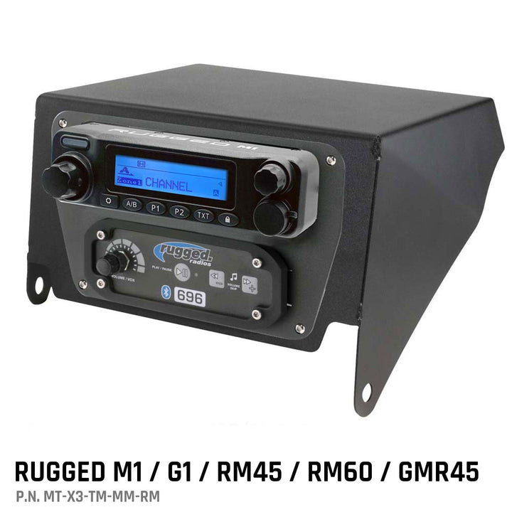 Rugged Radios Can - Am X3 Multi - Mount Kit - Top Mount - for Rugged UTV Intercoms and Radios - Rugged Terrain