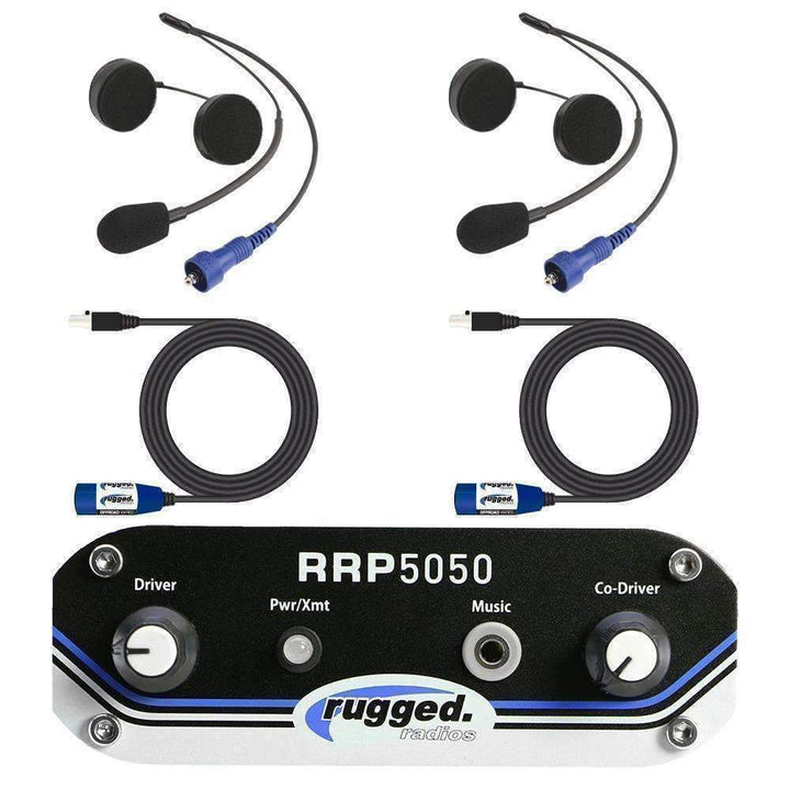 Rugged Radios RRP5050 2 Person Helmet Kit System - Rugged Terrain