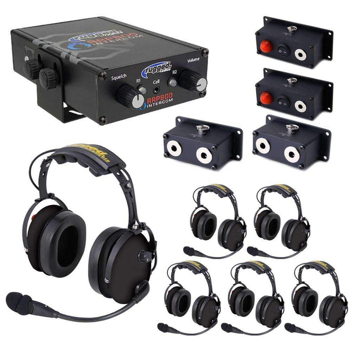 Rugged Radios Fire Safety Industrial Dual Radio Intercom 6 Place Kit with RRP800 - Rugged Terrain