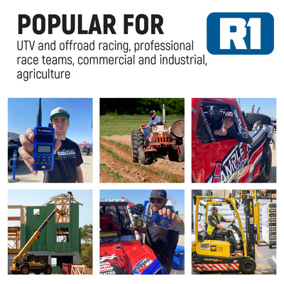 R1 2-way radio is popular for offroad racing, professional and commercial applications, industrial, agriculture, and more