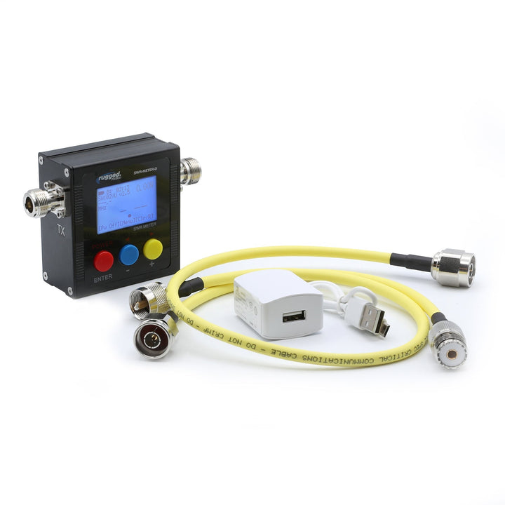 Rugged Radios SWR UHF & VHF Antenna Power Meter with Cables - Rugged Terrain