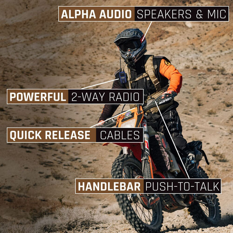 TEST SUPER SPORT Kit with Radio, Helmet Kit, Harness, and Handlebar Push-To-Talk