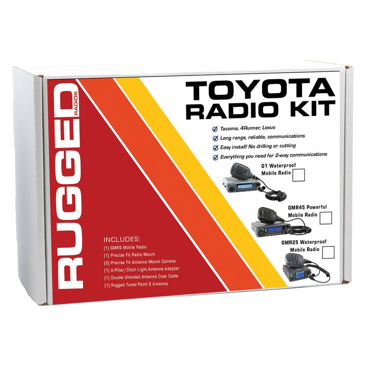 Rugged Radios Toyota Tacoma, 4Runner, Lexus Two - Way GMRS Mobile Radio Kit - Rugged Terrain