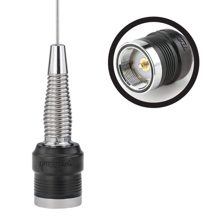 Rugged Radios UHF & VHF Wide Band 1/4 Wave Antenna with Spring (132 - 525 MHz) - Rugged Terrain