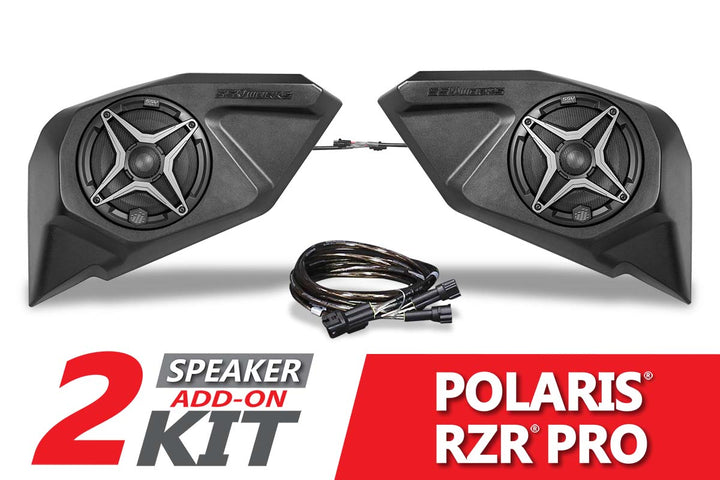 2020 - 2024 Polaris RZR Pro Rear - Door 6.5in Add - On Speaker - Pods - Rugged Terrain
