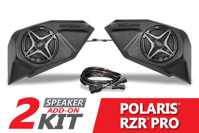 2020 - 2024 Polaris RZR Pro Rear - Door 6.5in Add - On Speaker - Pods - Rugged Terrain