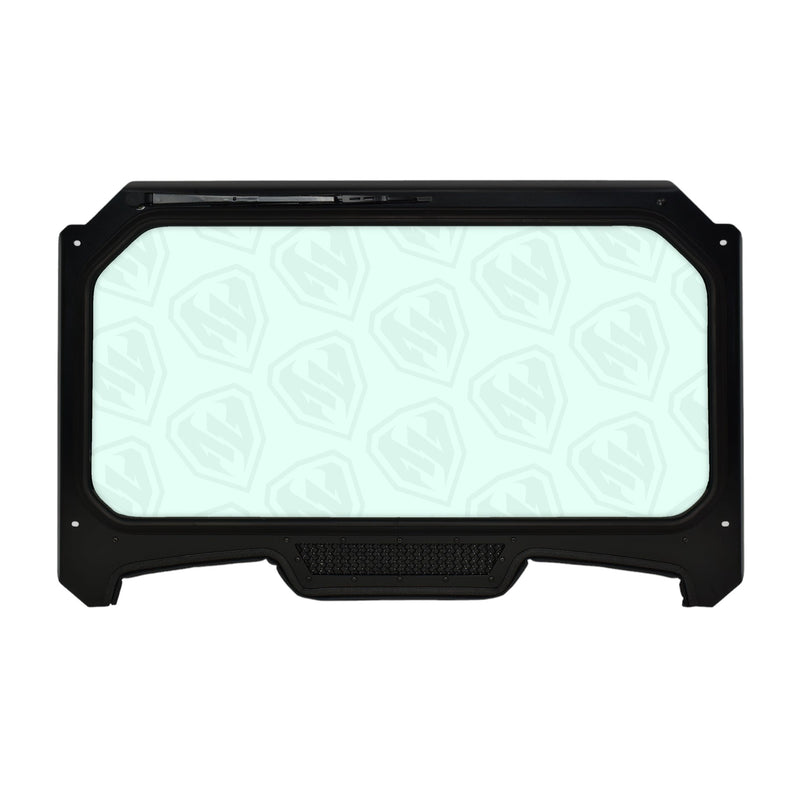 front view windshield black stainless