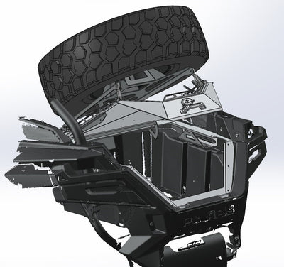 Elektric Offroad Designs Bed Box Spare Tire Mount For Polaris RZR Pro XP / Turbo R / Pro R