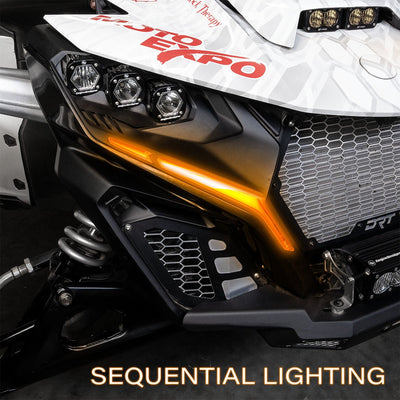 Turn - Signal Plug - & - Play Kit | 2024 - 2026 Can - AM Maverick R | Sequential Front Fang Lights w/Taillight Integration - Rugged Terrain