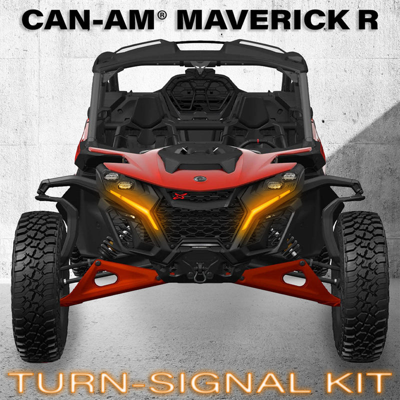 Turn - Signal Plug - & - Play Kit | 2024 - 2026 Can - AM Maverick R | Sequential Front Fang Lights w/Taillight Integration - Rugged Terrain