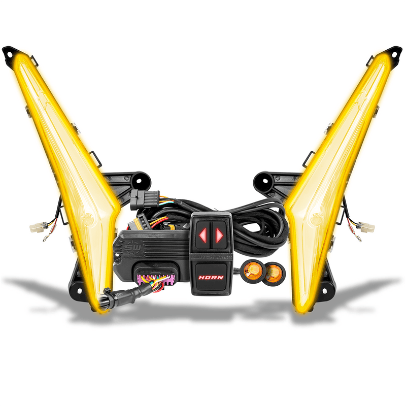 Turn - Signal Plug - & - Play Kit | 2024 - 2026 Can - AM Maverick R | Sequential Front Fang Lights w/Taillight Integration - Rugged Terrain