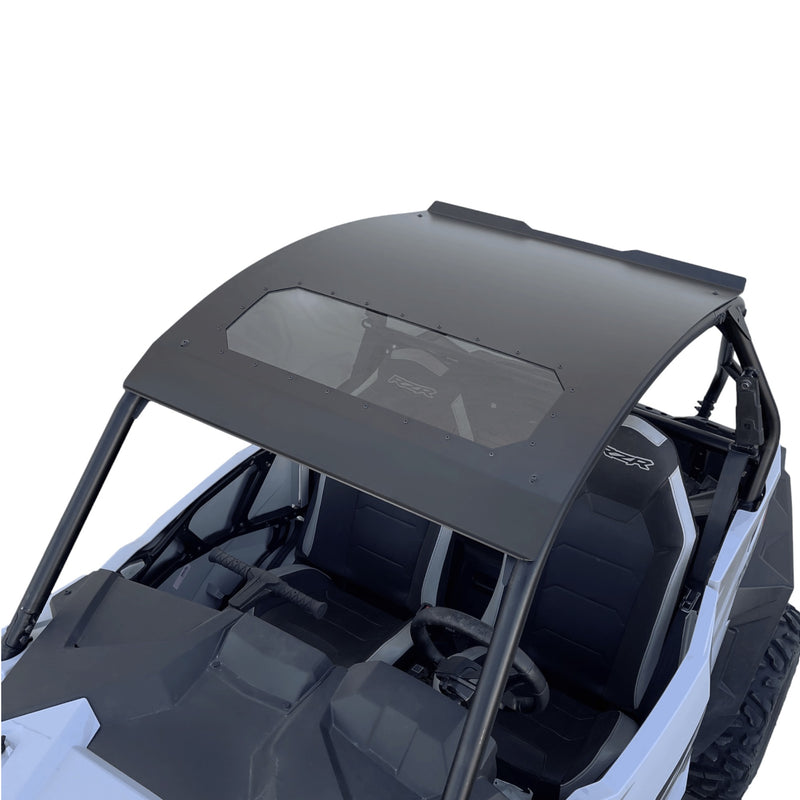 top view sunroof aluminum black installed moto armor