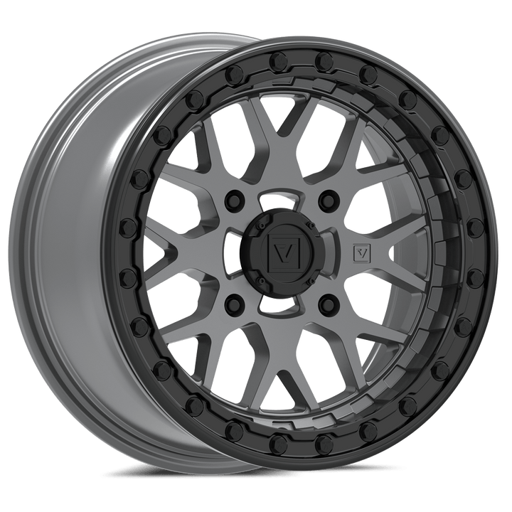 V07 Beadlock UTV Wheel Satin Graphite - Rugged Terrain